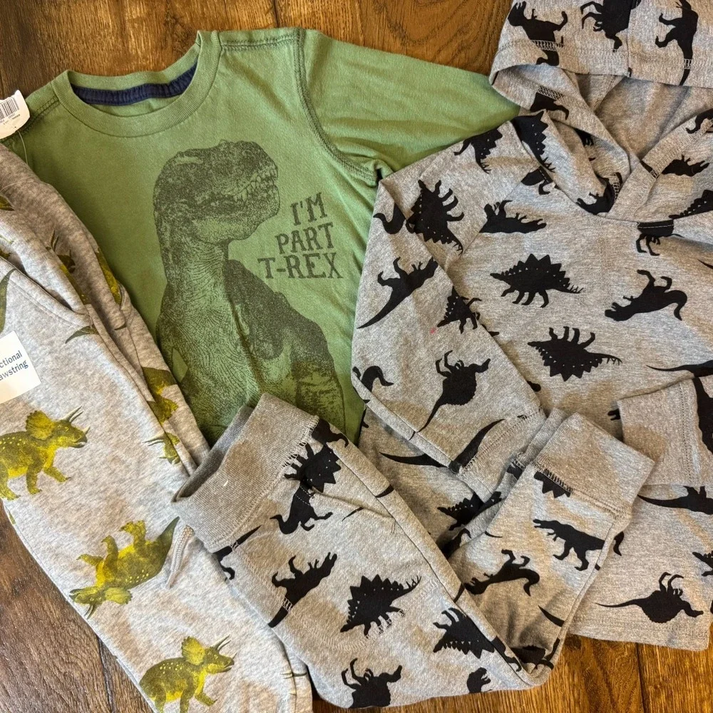 Toddler Baby Boy 2T Sweat Suits Clothes Lot Pants Hoodie Shirts Outfits Dinosaur